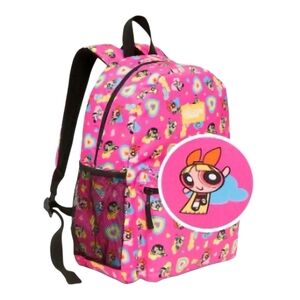 y Powerpuff Girls Kids Backpack Pink Cartoon School Bag Lightweight Trave